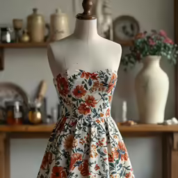 a dress is standing in front of a mannequin