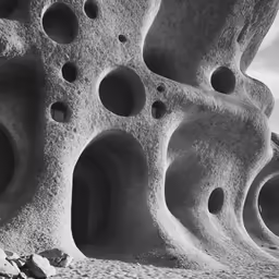 the rock formations look like they are made of human language