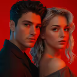 two people that are standing next to each other
