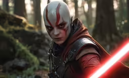 star wars the clone dawn character with lights saber in hand