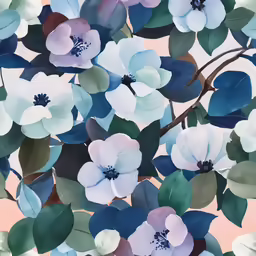 an image of an oil painting with flowers