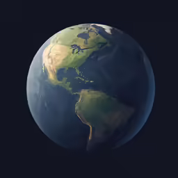 the earth from space showing the western hemisphere and part of europe