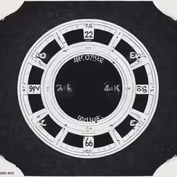 an image of an odd looking clock with two different times