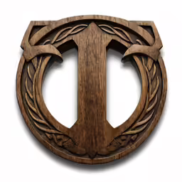 a circle frame with an i on the side