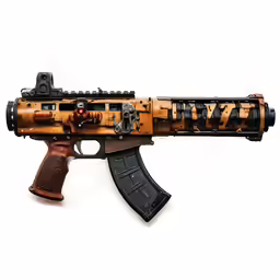a toy gun that is made from polymer and rubber