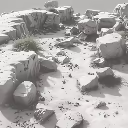 snow covered rocks are in the desert