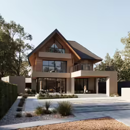this rendering shows what the exterior of a modern house