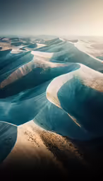 the view from the air of sand hills and water