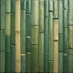 the bamboo has many different shades of green
