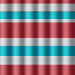 a red and teal colored striped fabric with some white stripes
