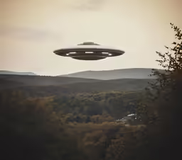 an image of a large object that is flying through the air