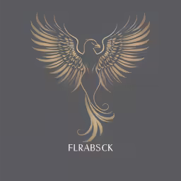 a golden bird with the words, flaskosck