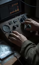 person playing with the controller of a car