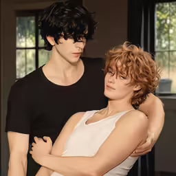 two young people one holding the other one