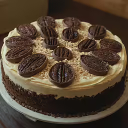 a cake with many different cookies on it