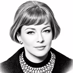 a black and white photograph of a woman wearing a necklace