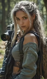 a young woman with a backpack is posing for the camera