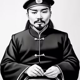 a painting of a man wearing a uniform