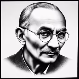 an old black and white photo of a man wearing glasses
