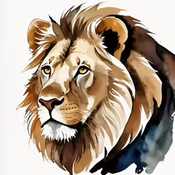 an artistic drawing of a lion with his eyes closed