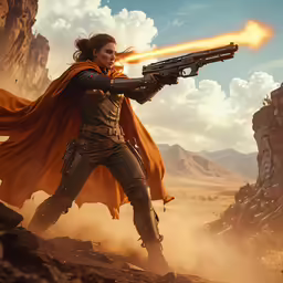 a character in a game holding a rifle