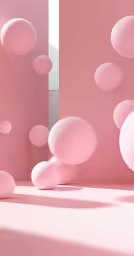 the pink and white background is reflecting light