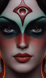 an artistic and artistic face makeup