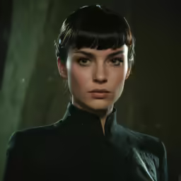 a young woman with short dark hair and green blouse