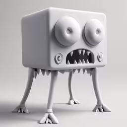 an image of a small cartoon character on a white background