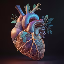 a medical model of the heart and branches