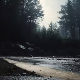 there is a large amount of water on the road