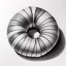 two black and white objects stacked on top of each other