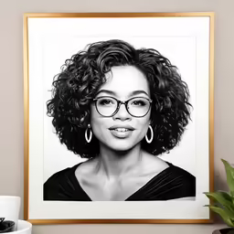 a black woman in glasses and a black shirt
