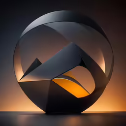 an unusual black object is illuminated by the light