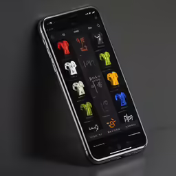 this smart phone has a full - color app in the middle