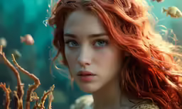 the red headed girl in the mermaid tale