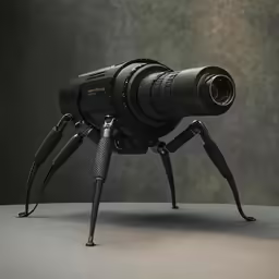 a camera sitting on top of a spider with two legs