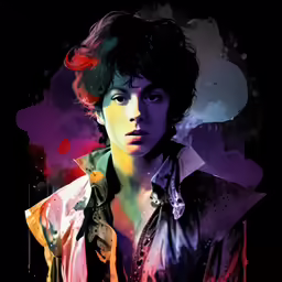 a digital drawing of a young man wearing a tie