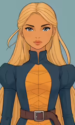 the cartoon character is a blonde haired woman