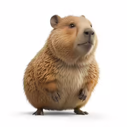 a little brown rodent standing up on its hind legs