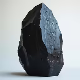 a black rock with silver paint on it