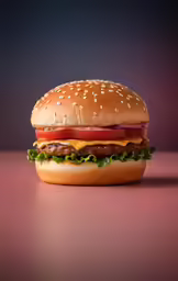 a hamburger sitting on top of a table