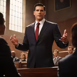 a man in a suit is in court