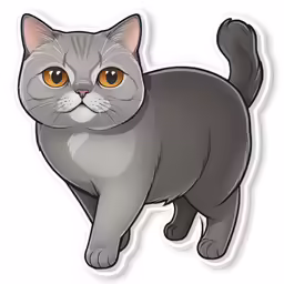 a cat with orange eyes standing with its paw up