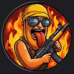 an image of a cartoon character with a gun
