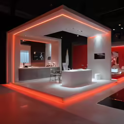 a very fancy looking white reception area