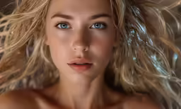 a model with beautiful eyes and blue eyes is shown