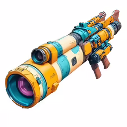 a toy telescope is shown against a white background
