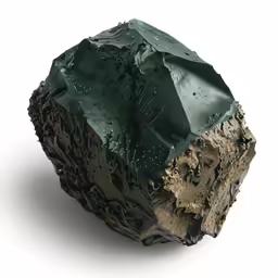a 3d image of a mountain covered in ice