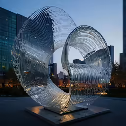 this is a sculpture in the center of a plaza